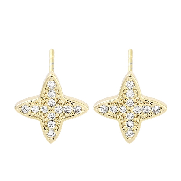 PandaHall Brass Micro Pave Clear Cubic Zirconia Studs Earring for Women, Star, Real 18K Gold Plated, 7x7.5mm Cubic Zirconia Star Clear
PandaHall Brass Micro Pave Clear Cubic Zirconia Studs Earring for Women, Star, Real 18K Gold Plated, 7x7.5mm Cubic Zirconia Star Clear