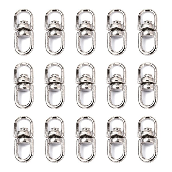PandaHall Alloy Double Eye Swivel Clasps, Swivel Snap Hook, Key Clasp Connectors, Platinum, 16x6.5x4.5mm, Hole: 4.5x4mm Alloy
PandaHall Alloy Double Eye Swivel Clasps, Swivel Snap Hook, Key Clasp Connectors, Platinum, 16x6.5x4.5mm, Hole: 4.5x4mm Alloy