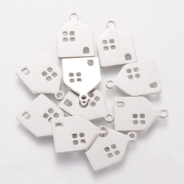 PandaHall 201 Stainless Steel Pendants, House, Stainless Steel Color, 16x11x1mm, Hole: 1.5mm 201 Stainless Steel Building
PandaHall 201 Stainless Steel Pendants, House, Stainless Steel Color, 16x11x1mm, Hole: 1.5mm 201 Stainless Steel Building