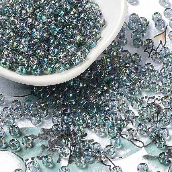 PandaHall Glass Seed Beads, Half Plated, Transparent Colours Rainbow, Round Hole, Round, Light Sea Green, 4x3mm, Hole: 1.2mm, 7500pcs/pound...
PandaHall Glass Seed Beads, Half Plated, Transparent Colours Rainbow, Round Hole, Round, Light Sea Green, 4x3mm, Hole: 1.2mm, 7500pcs/pound...