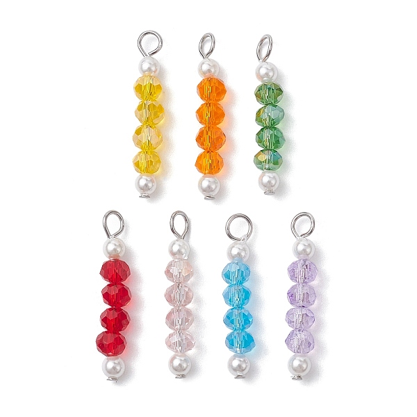 PandaHall 7Pcs 7 Color Glass & Round Shell Pearl Beaded Pendants, with 304 Stainless Steel Loops, Mixed Color, 23.5~24x4~4.5mm, Hole..., Multicolor
PandaHall 7Pcs 7 Color Glass & Round Shell Pearl Beaded Pendants, with 304 Stainless Steel Loops, Mixed Color, 23.5~24x4~4.5mm, Hole..., Multicolor