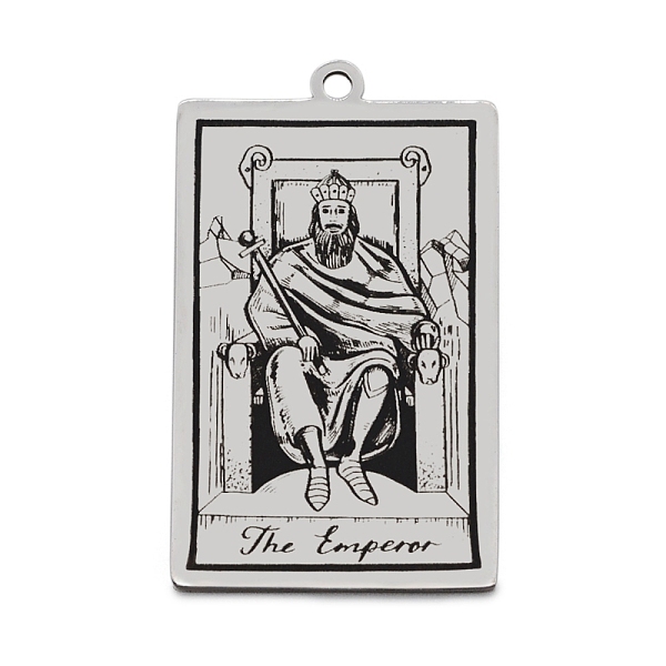 PandaHall 201 Stainless Steel Pendants, Laser Engraved Pattern, Tarot Card Pendants, The Emperor IV, 40x24x1mm, Hole: 2mm 201 Stainless...
PandaHall 201 Stainless Steel Pendants, Laser Engraved Pattern, Tarot Card Pendants, The Emperor IV, 40x24x1mm, Hole: 2mm 201 Stainless...