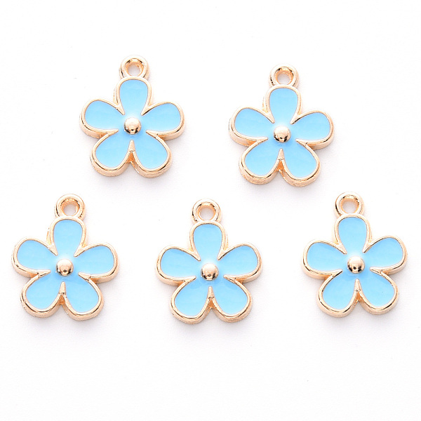 PandaHall Alloy Enamel Charms, Cadmium Free & Lead Free, Light Gold, Flower, Sky Blue, 15x13x2.5mm, Hole: 1.5mm Alloy+Enamel Flower
PandaHall Alloy Enamel Charms, Cadmium Free & Lead Free, Light Gold, Flower, Sky Blue, 15x13x2.5mm, Hole: 1.5mm Alloy+Enamel Flower
