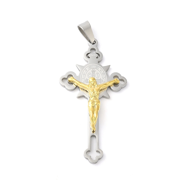 PandaHall Vacuum Plating 304 Stainless Steel Big Pendants, Crucifix Cross Charm, Golden & Stainless Steel Color, 56x28x6mm, Hole: 8x5mm 304...
PandaHall Vacuum Plating 304 Stainless Steel Big Pendants, Crucifix Cross Charm, Golden & Stainless Steel Color, 56x28x6mm, Hole: 8x5mm 304...