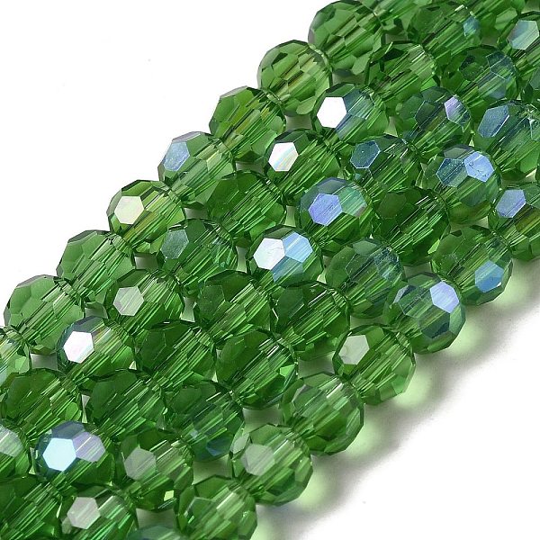 PandaHall Electroplate Transparent Glass Beads Strands, Faceted, Round, Rainbow Plated, Green, 6mm, Hole: 1mm, about 98~100pcs/strand...
PandaHall Electroplate Transparent Glass Beads Strands, Faceted, Round, Rainbow Plated, Green, 6mm, Hole: 1mm, about 98~100pcs/strand...