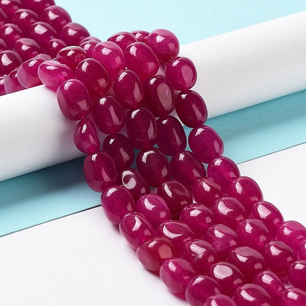 PandaHall Natural White Jade Beads Strands, Dyed, Nuggets, Tumbled Stone, Medium Violet Red, 9.5~11.5x8~8.5x7~8mm, Hole: 1mm, about...
PandaHall Natural White Jade Beads Strands, Dyed, Nuggets, Tumbled Stone, Medium Violet Red, 9.5~11.5x8~8.5x7~8mm, Hole: 1mm, about...