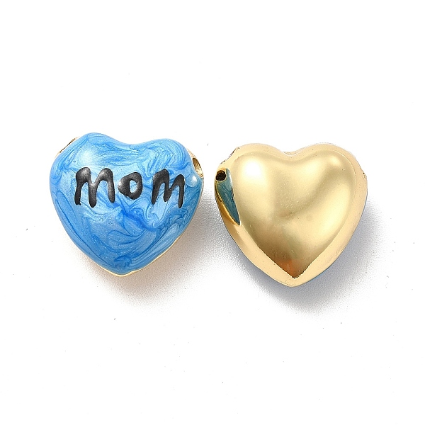 PandaHall Brass Enamel Beads, Real 18K Gold Plated, Long-Lasting Plated, Heart with Word Mom, Deep Sky Blue, 17.5x18x10mm, Hole: 2mm...
PandaHall Brass Enamel Beads, Real 18K Gold Plated, Long-Lasting Plated, Heart with Word Mom, Deep Sky Blue, 17.5x18x10mm, Hole: 2mm...