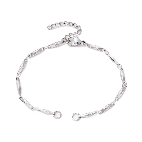 PandaHall 304 Stainless Steel Faceted Bar Link Chain Bracelet Makings, Fit for Connector Charms, with Lobster Claw Clasp & Chain Extender...
PandaHall 304 Stainless Steel Faceted Bar Link Chain Bracelet Makings, Fit for Connector Charms, with Lobster Claw Clasp & Chain Extender...