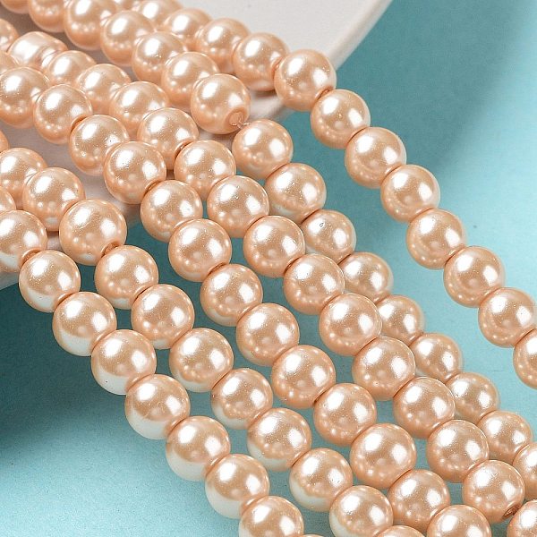 PandaHall Baking Painted Pearlized Glass Pearl Round Bead Strands, Light Salmon, 6~7mm, Hole: 1mm, about 145pcs/strand, 31.4 inch Glass..., Red
PandaHall Baking Painted Pearlized Glass Pearl Round Bead Strands, Light Salmon, 6~7mm, Hole: 1mm, about 145pcs/strand, 31.4 inch Glass..., Red