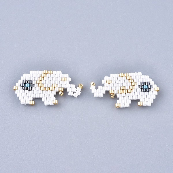 PandaHall Handmade Seed Beads Pendants, with Elastic Thread, Loom Pattern, Elephant, White, 13~14x25~26x1.5mm Glass Elephant White
PandaHall Handmade Seed Beads Pendants, with Elastic Thread, Loom Pattern, Elephant, White, 13~14x25~26x1.5mm Glass Elephant White
