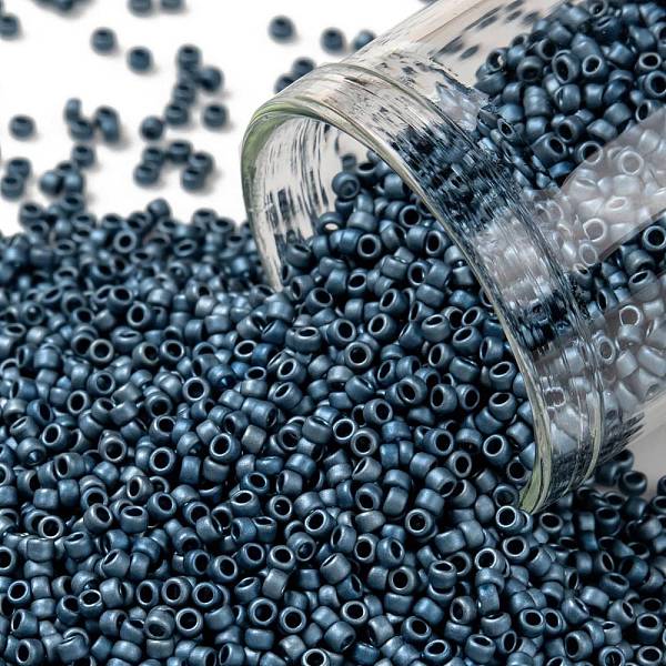 PandaHall TOHO Round Seed Beads, Japanese Seed Beads, Matte, (511F) High Metallic Frost Mediterranean Blue, 15/0, 1.5mm, Hole: 0.7mm, about...
PandaHall TOHO Round Seed Beads, Japanese Seed Beads, Matte, (511F) High Metallic Frost Mediterranean Blue, 15/0, 1.5mm, Hole: 0.7mm, about...