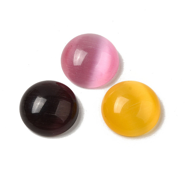 PandaHall Cat Eye Cabochons, Half Round, Mixed Color, 16x6.8mm Glass Half Round Multicolor
PandaHall Cat Eye Cabochons, Half Round, Mixed Color, 16x6.8mm Glass Half Round Multicolor