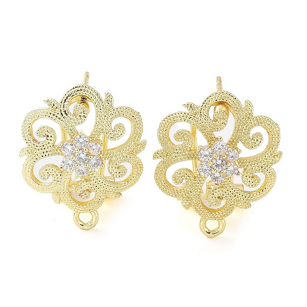 PandaHall Flower Brass Micro Pave Cubic Zirconia Stud Earrings Finding, with Horizontal Loops, Cadmium Free & Lead Free, Real 18K Gold..., Clear
PandaHall Flower Brass Micro Pave Cubic Zirconia Stud Earrings Finding, with Horizontal Loops, Cadmium Free & Lead Free, Real 18K Gold..., Clear