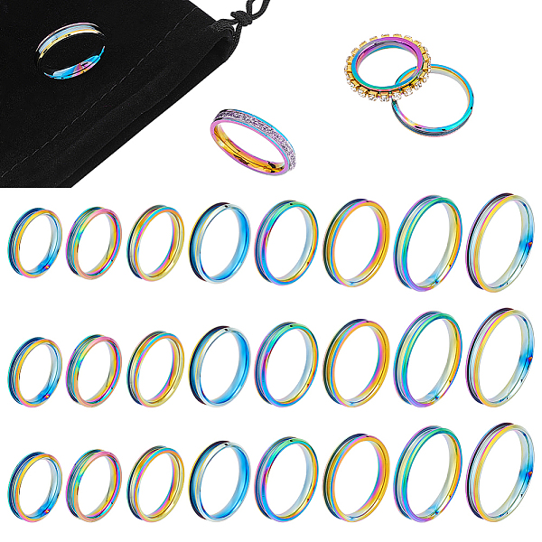 PandaHall Unicraftale 201 Stainless Steel Grooved Finger Ring for Women Men, Rainbow Color, 4mm, US Size 5~US Size 14(15.9~23mm), 8 Style...
PandaHall Unicraftale 201 Stainless Steel Grooved Finger Ring for Women Men, Rainbow Color, 4mm, US Size 5~US Size 14(15.9~23mm), 8 Style...