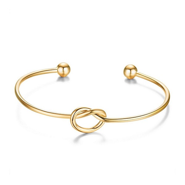 PandaHall SHEGRACE 925 Sterling Silver Cuff Bangle, with Knot, Golden, 6-7/8 inch(172mm) Sterling Silver
PandaHall SHEGRACE 925 Sterling Silver Cuff Bangle, with Knot, Golden, 6-7/8 inch(172mm) Sterling Silver