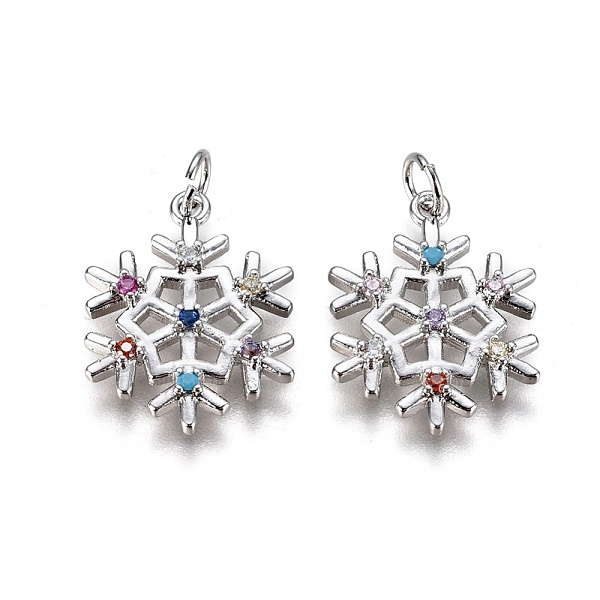 PandaHall Brass Micro Pave Cubic Zirconia Pendants, with Enamel and Jump Ring, Christmas, Snowflake, Platinum, 19x15x2.3mm, Hole: 3mm...
PandaHall Brass Micro Pave Cubic Zirconia Pendants, with Enamel and Jump Ring, Christmas, Snowflake, Platinum, 19x15x2.3mm, Hole: 3mm...
