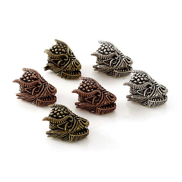 PandaHall Brass European Beads, Large Hole Beads, Dragon Head, Mixed Color, 20.5x16.5mm, Hole: 5mm Brass Dragon
PandaHall Brass European Beads, Large Hole Beads, Dragon Head, Mixed Color, 20.5x16.5mm, Hole: 5mm Brass Dragon