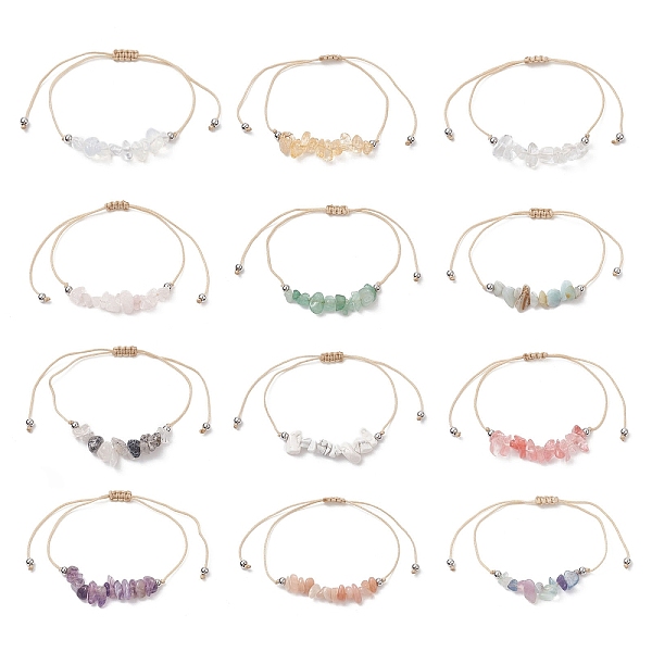 PandaHall 12Pcs 12 Style Natural & Synthetic Mixed Gemstone Chips Braided Bead Bracelets Set for Women, Inner Diameter: 3-1/8 inch(8cm)...
PandaHall 12Pcs 12 Style Natural & Synthetic Mixed Gemstone Chips Braided Bead Bracelets Set for Women, Inner Diameter: 3-1/8 inch(8cm)...