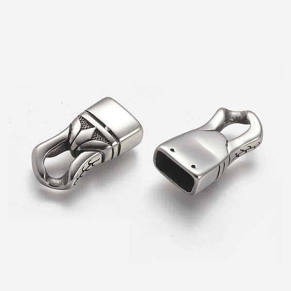 PandaHall 304 Stainless Steel Cord Ends, End Caps, For Leather Cord Bracelets Jewelry Making, Antique Silver, 28.5x14x7.5mm, Hole: 5x12mm...
PandaHall 304 Stainless Steel Cord Ends, End Caps, For Leather Cord Bracelets Jewelry Making, Antique Silver, 28.5x14x7.5mm, Hole: 5x12mm...