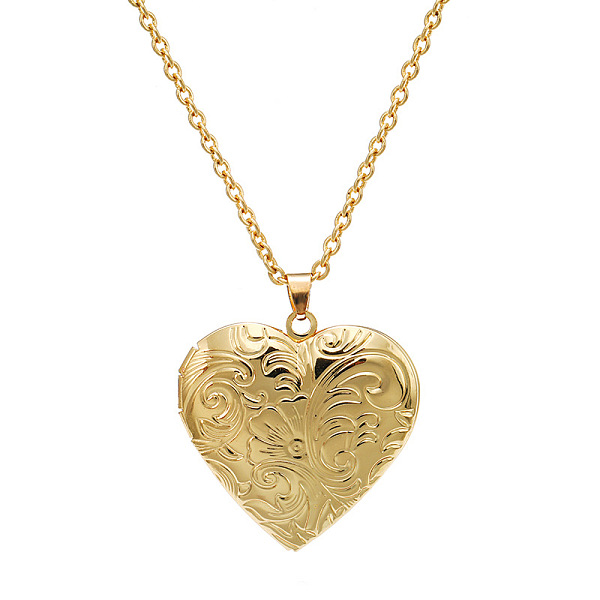 PandaHall Brass Heart Locket Necklaces, Pendant Necklaces for Photo Picture, Golden, 15.75 inch(40cm) Brass Heart
PandaHall Brass Heart Locket Necklaces, Pendant Necklaces for Photo Picture, Golden, 15.75 inch(40cm) Brass Heart