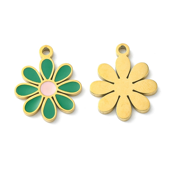 PandaHall Ion Plating(IP) 304 Stainless Steel Manual Polishing Pendants, with Enamel, Flower Charm, Golden, 17.5x14.5x1.5mm, Hole: 1.6mm..., Green
PandaHall Ion Plating(IP) 304 Stainless Steel Manual Polishing Pendants, with Enamel, Flower Charm, Golden, 17.5x14.5x1.5mm, Hole: 1.6mm..., Green