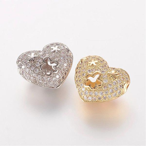 PandaHall Brass Micro Pave Cubic Zirconia Beads, Heart with Flower, Hollow, Mixed Color, 12x14x7mm, Hole: 1mm Brass+Cubic Zirconia Heart
PandaHall Brass Micro Pave Cubic Zirconia Beads, Heart with Flower, Hollow, Mixed Color, 12x14x7mm, Hole: 1mm Brass+Cubic Zirconia Heart