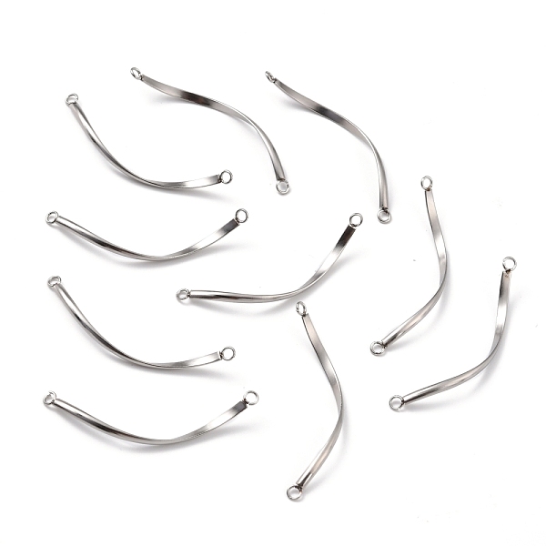PandaHall 304 Stainless Steel Links Connectors, Twist, Stainless Steel Color, 42x2x1mm, Hole: 2mm 304 Stainless Steel Twist
PandaHall 304 Stainless Steel Links Connectors, Twist, Stainless Steel Color, 42x2x1mm, Hole: 2mm 304 Stainless Steel Twist