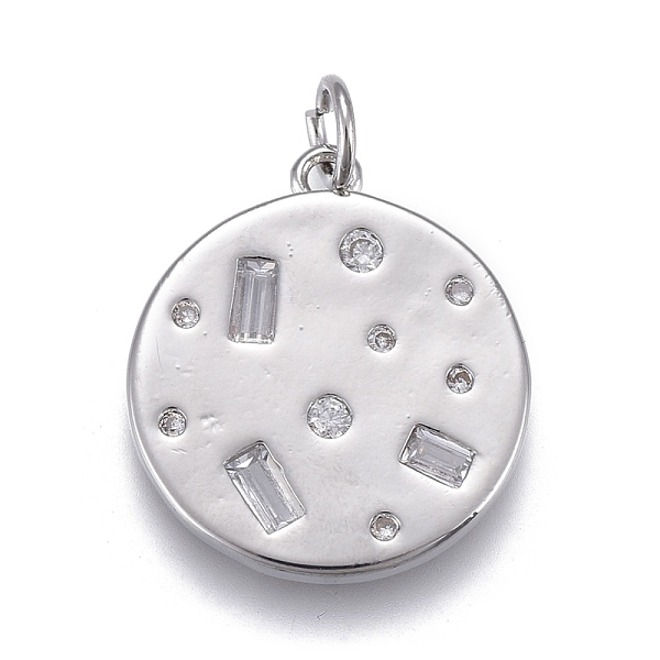 PandaHall Brass Micro Pave Clear Cubic Zirconia Pendants, Long-Lasting Plated, with Jump Rings, Flat Round, Real Platinum Plated, 19x17x2mm...
PandaHall Brass Micro Pave Clear Cubic Zirconia Pendants, Long-Lasting Plated, with Jump Rings, Flat Round, Real Platinum Plated, 19x17x2mm...