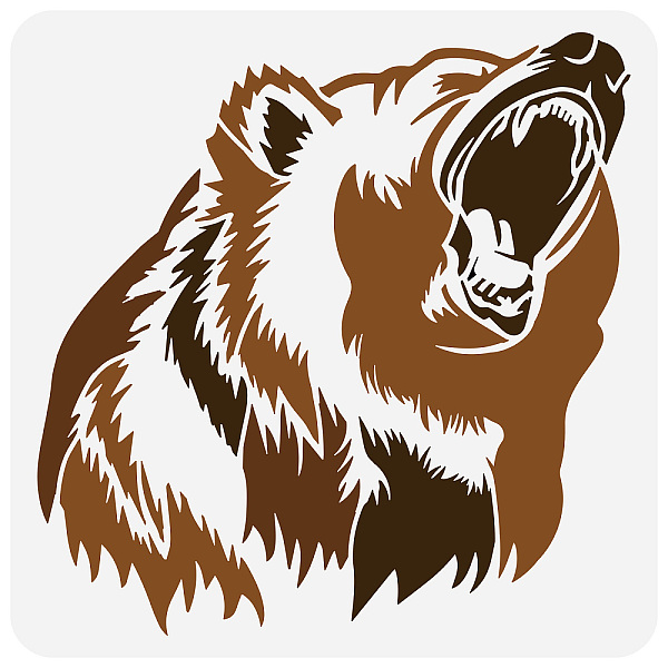 PandaHall FINGERINSPIRE Growling Black Bear Stencil 30x30cm Square Growling Bear Painting Template Bear with Big Mouth Large Reusable...
PandaHall FINGERINSPIRE Growling Black Bear Stencil 30x30cm Square Growling Bear Painting Template Bear with Big Mouth Large Reusable...