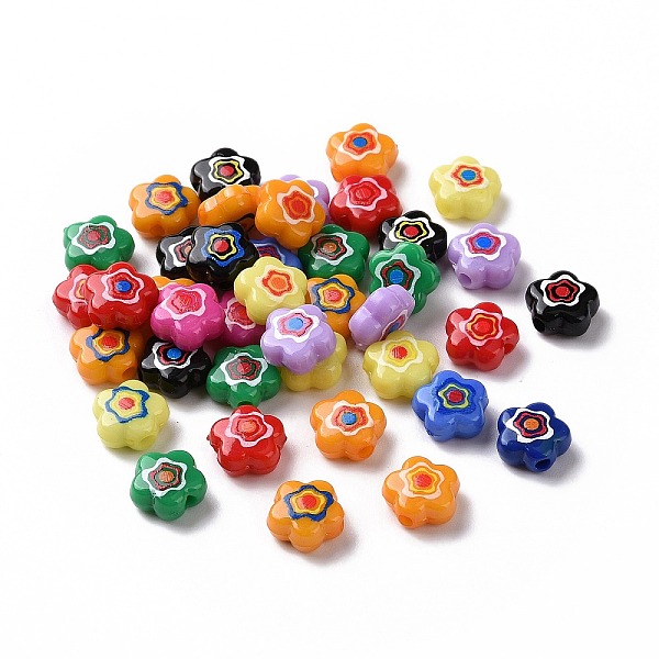 PandaHall Printed Opaque Acrylic Beads, Flower, Mixed Color, 9.5x9.5x4.5mm, Hole: 1.8mm Acrylic Flower Multicolor
PandaHall Printed Opaque Acrylic Beads, Flower, Mixed Color, 9.5x9.5x4.5mm, Hole: 1.8mm Acrylic Flower Multicolor
