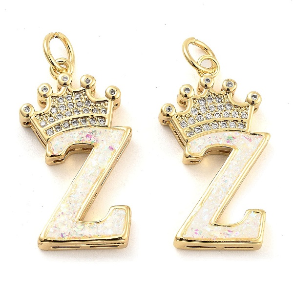 PandaHall Brass Micro Pave Clear Cubic Zirconia Pendants, with Synthetic Opal, Real 18K Gold Plated, with Jump Ring, Letter Z...
PandaHall Brass Micro Pave Clear Cubic Zirconia Pendants, with Synthetic Opal, Real 18K Gold Plated, with Jump Ring, Letter Z...