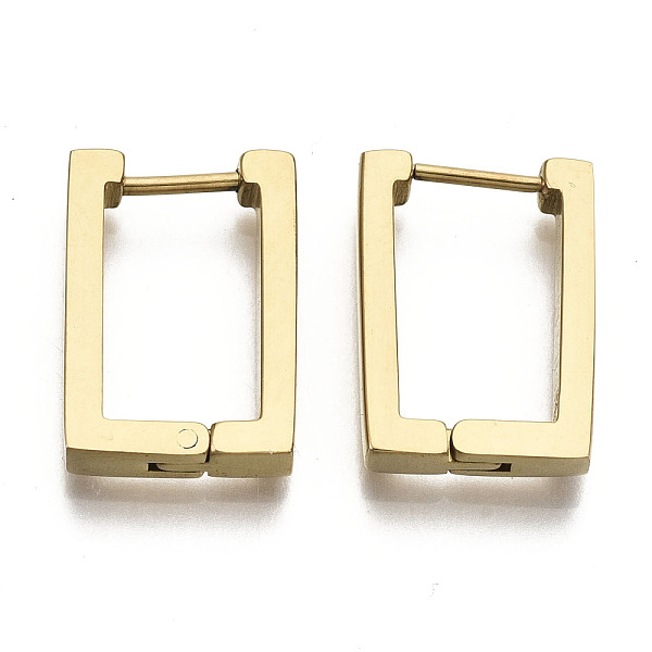 PandaHall 304 Stainless Steel Huggie Hoop Earrings, Angular Hoop Earrings, Rectangle, Real 18K Gold Plated, 17x12x3mm, Pin: 1mm 304...
PandaHall 304 Stainless Steel Huggie Hoop Earrings, Angular Hoop Earrings, Rectangle, Real 18K Gold Plated, 17x12x3mm, Pin: 1mm 304...