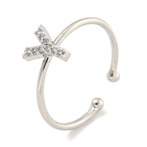 PandaHall Rack Plating Brass Open Cuff Rings for Women, with Cubic Zirconia, Cadmium Free & Lead Free, Long-Lasting Plated, Letter, Letter Y...
PandaHall Rack Plating Brass Open Cuff Rings for Women, with Cubic Zirconia, Cadmium Free & Lead Free, Long-Lasting Plated, Letter, Letter Y...