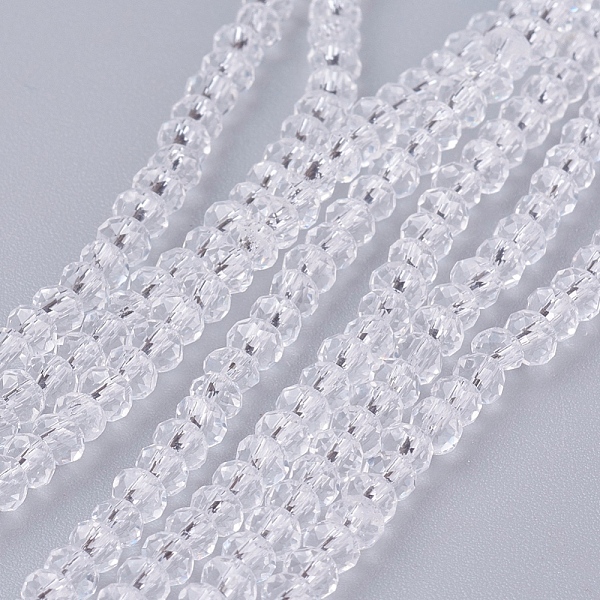 PandaHall Transparent Glass Beads Strands, Faceted, Rondelle, Clear, 3x2mm, Hole: 0.5mm, about 145~150pcs/strand, 34~35cm Glass Rondelle...
PandaHall Transparent Glass Beads Strands, Faceted, Rondelle, Clear, 3x2mm, Hole: 0.5mm, about 145~150pcs/strand, 34~35cm Glass Rondelle...