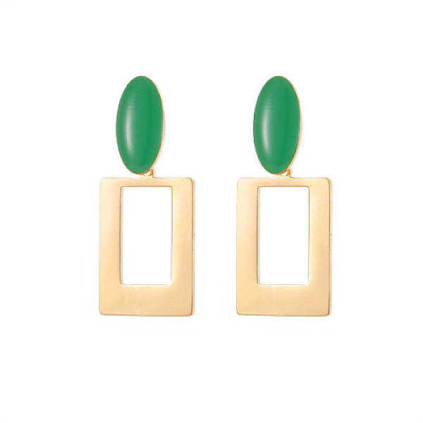 PandaHall 304 Stainless Steel Rectangle Dangle Stud Earrings, with Resin, Golden, 32.5x13mm 304 Stainless Steel Rectangle
PandaHall 304 Stainless Steel Rectangle Dangle Stud Earrings, with Resin, Golden, 32.5x13mm 304 Stainless Steel Rectangle
