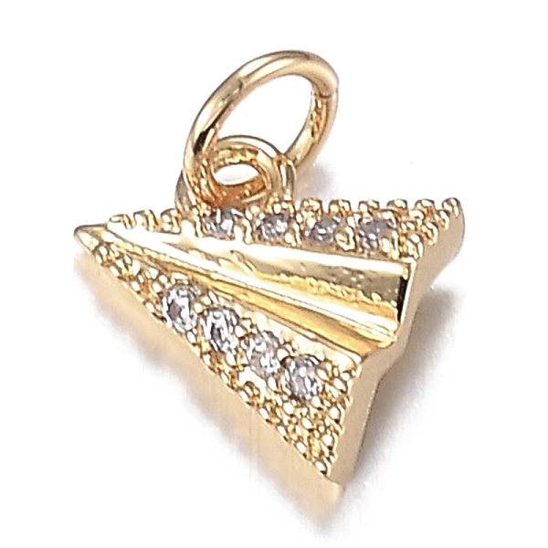 PandaHall Brass Micro Clear Cubic Zirconia Charms, Long-Lasting Plated, Paper Plane Shape, Real 18K Gold Plated, 7.5x6.7x2.5mm, Hole: 2.7mm...
PandaHall Brass Micro Clear Cubic Zirconia Charms, Long-Lasting Plated, Paper Plane Shape, Real 18K Gold Plated, 7.5x6.7x2.5mm, Hole: 2.7mm...