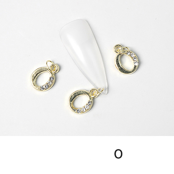 PandaHall Alloy Rhinestone Cabochons, Nail Art Decoration Accessories, with Jump Ring, Letter, Golden, Letter.O, 11~14x5~12mm..., Clear
PandaHall Alloy Rhinestone Cabochons, Nail Art Decoration Accessories, with Jump Ring, Letter, Golden, Letter.O, 11~14x5~12mm..., Clear