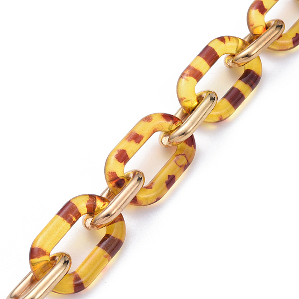 PandaHall Handmade Cable Chains, with Acrylic Linking Rings and CCB Plastic Linking Rings, Oval, for Jewelry Making, Champagne Yellow, Link...
PandaHall Handmade Cable Chains, with Acrylic Linking Rings and CCB Plastic Linking Rings, Oval, for Jewelry Making, Champagne Yellow, Link...