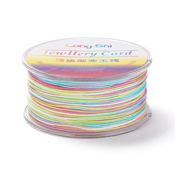 PandaHall Segment Dyed Polyester Thread, Braided Cord, Colorful, 0.8mm, about 54.68 yards(50m)/roll Polyester
PandaHall Segment Dyed Polyester Thread, Braided Cord, Colorful, 0.8mm, about 54.68 yards(50m)/roll Polyester