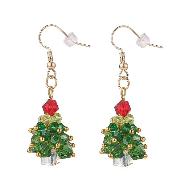 PandaHall Glass Braided Beaded Christmas Tree Dangle Earrings, Golden Brass Wire Wrap Jewelry for Woman, Colorful, 49mm, Pin: 0.7mm Glass..., Green
PandaHall Glass Braided Beaded Christmas Tree Dangle Earrings, Golden Brass Wire Wrap Jewelry for Woman, Colorful, 49mm, Pin: 0.7mm Glass..., Green