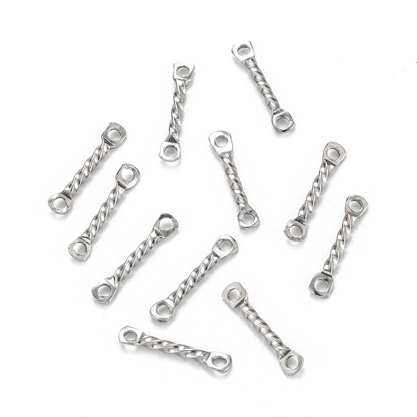 PandaHall 304 Stainless Steel Link Connectors, Twist, Stainless Steel Color, 12x2x1.2mm, Hole: 1mm 304 Stainless Steel Twist
PandaHall 304 Stainless Steel Link Connectors, Twist, Stainless Steel Color, 12x2x1.2mm, Hole: 1mm 304 Stainless Steel Twist