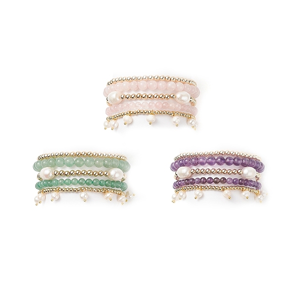 PandaHall 5Pcs 5 Style Natural Gemstone & Brass Beaded Stretch Bracelets Set, Natural Pearl Charms Stackable Bracelets for Women, Inner...
PandaHall 5Pcs 5 Style Natural Gemstone & Brass Beaded Stretch Bracelets Set, Natural Pearl Charms Stackable Bracelets for Women, Inner...