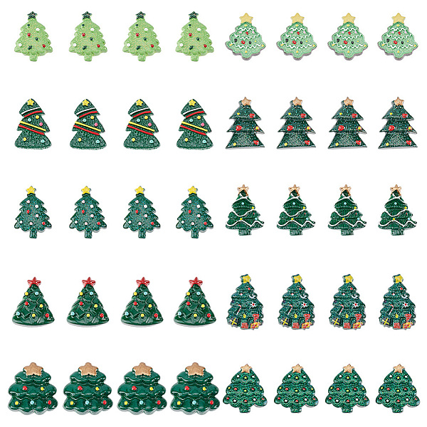 PandaHall 50Pcs 10 Styles Christmas Theme Opaque Resin Cabochons, Christmas Tree, Mixed Color, 24~30x19~29x4.5~9mm, 5pcs/style Resin Tree..., Multicolor
PandaHall 50Pcs 10 Styles Christmas Theme Opaque Resin Cabochons, Christmas Tree, Mixed Color, 24~30x19~29x4.5~9mm, 5pcs/style Resin Tree..., Multicolor