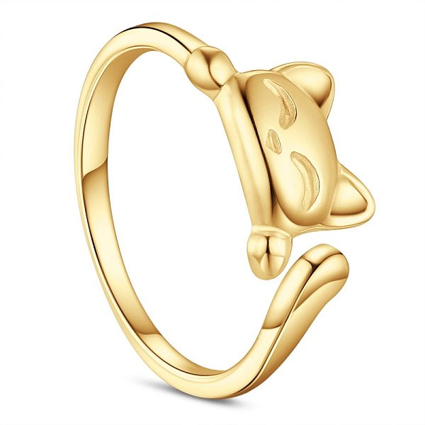 PandaHall SHEGRACE 925 Sterling Silver Cuff Rings, Open Rings, Cat, Real 24K Gold Plated, Size 10, 20mm Sterling Silver
PandaHall SHEGRACE 925 Sterling Silver Cuff Rings, Open Rings, Cat, Real 24K Gold Plated, Size 10, 20mm Sterling Silver