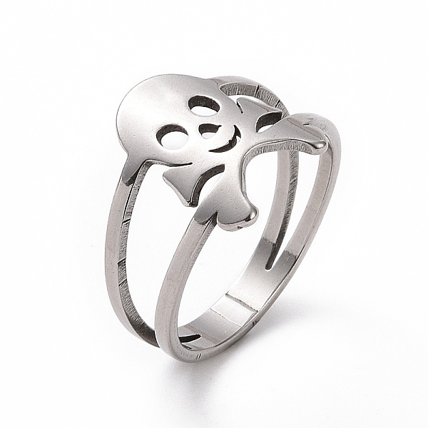 PandaHall 201 Stainless Steel Skull Finger Ring, Wide Ring for Women, Stainless Steel Color, US Size 6 1/2(16.9mm) 201 Stainless Steel
PandaHall 201 Stainless Steel Skull Finger Ring, Wide Ring for Women, Stainless Steel Color, US Size 6 1/2(16.9mm) 201 Stainless Steel