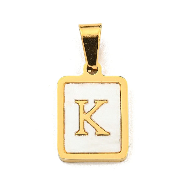 PandaHall Vacuum Plating 304 Stainless Steel Pave Natural White Shell Pendants, Rectangle with Letter Charms, Golden, Letter K...
PandaHall Vacuum Plating 304 Stainless Steel Pave Natural White Shell Pendants, Rectangle with Letter Charms, Golden, Letter K...