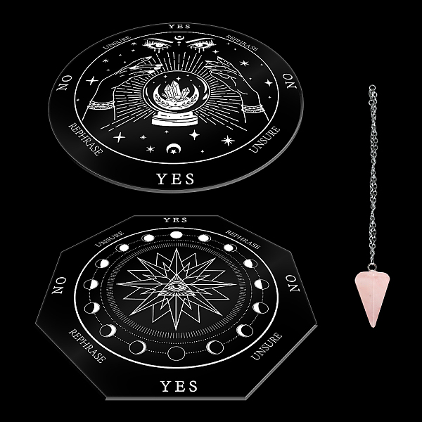 PandaHall AHADERMAKER DIY Pendulum Board Dowsing Divination Making Kit, Including Acrylic Pendulum Board, Cone/Spike/Pendulum Natural Rose...
PandaHall AHADERMAKER DIY Pendulum Board Dowsing Divination Making Kit, Including Acrylic Pendulum Board, Cone/Spike/Pendulum Natural Rose...