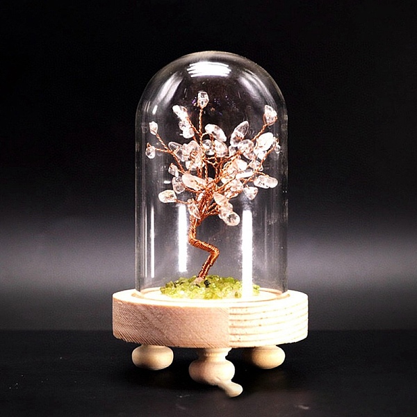 PandaHall Natural Quartz Crystal Display Decoration, with Brass Wire, for Home Desk Decorations, Tree of Life Cloche Bell Jar, 80x130mm...
PandaHall Natural Quartz Crystal Display Decoration, with Brass Wire, for Home Desk Decorations, Tree of Life Cloche Bell Jar, 80x130mm...