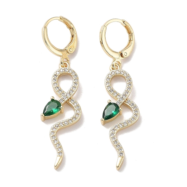 PandaHall Real 18K Gold Plated Brass Dangle Leverback Earrings, with Cubic Zirconia and Glass, Snake, Green, 45.5x11mm Cubic Zirconia Snake...
PandaHall Real 18K Gold Plated Brass Dangle Leverback Earrings, with Cubic Zirconia and Glass, Snake, Green, 45.5x11mm Cubic Zirconia Snake...
