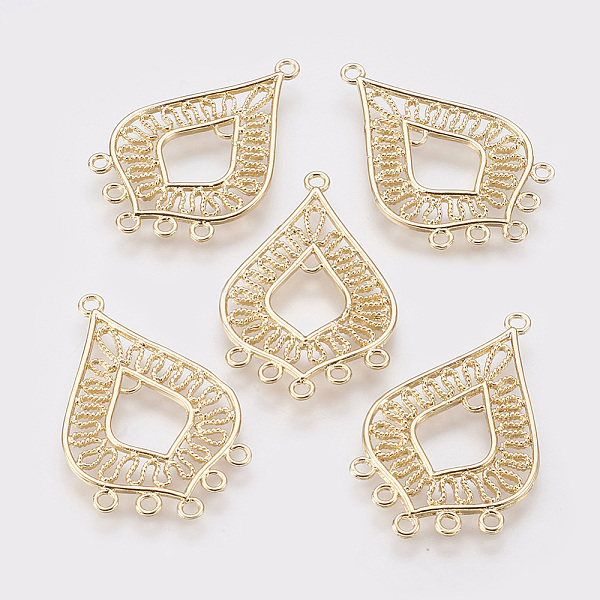 PandaHall Brass Chandelier Component Links, Nickel Free, Real 18K Gold Plated, Teardrop, 35.5x22x1mm, Hole: 1.5mm Brass Teardrop
PandaHall Brass Chandelier Component Links, Nickel Free, Real 18K Gold Plated, Teardrop, 35.5x22x1mm, Hole: 1.5mm Brass Teardrop